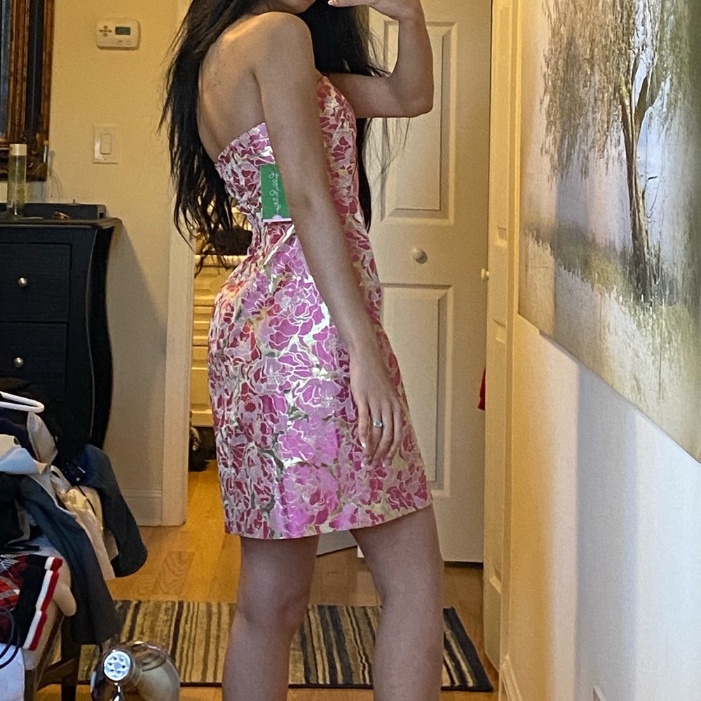 NWT Lilly Pulitzer pink/gold dress 💕🎉 - Picture 2 of 8